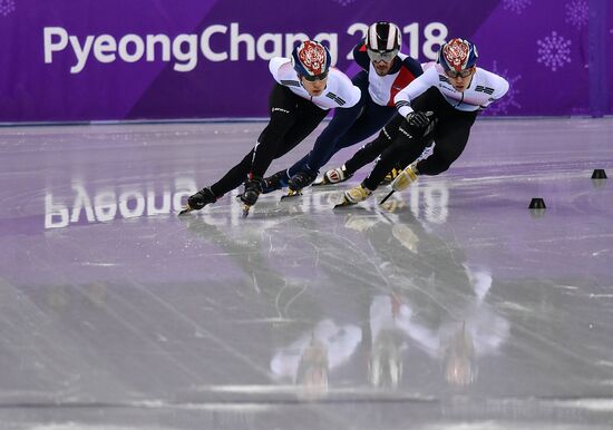 2018 Winter Olympics. Short track speed skating. Day three