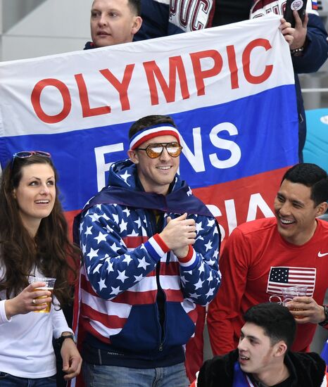 2018 Winter Olympics. Ice Hockey. Men. Russia vs USA