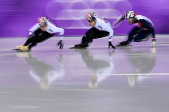 2018 Winter Olympics. Short track speed skating. Day three