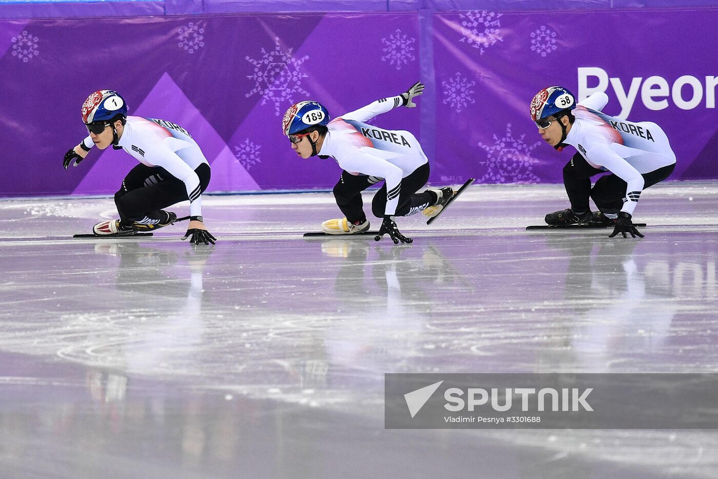 2018 Winter Olympics. Short track speed skating. Day three