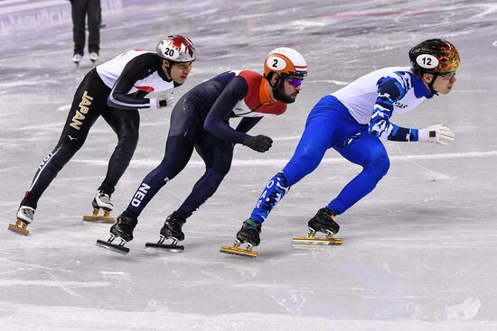 2018 Winter Olympics. Short track speed skating. Day three