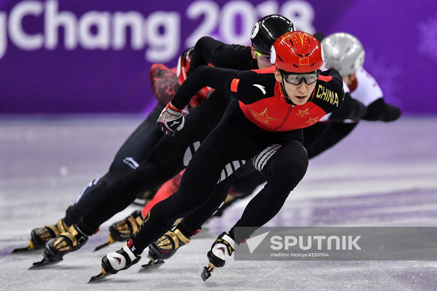 2018 Winter Olympics. Short track speed skating. Day three