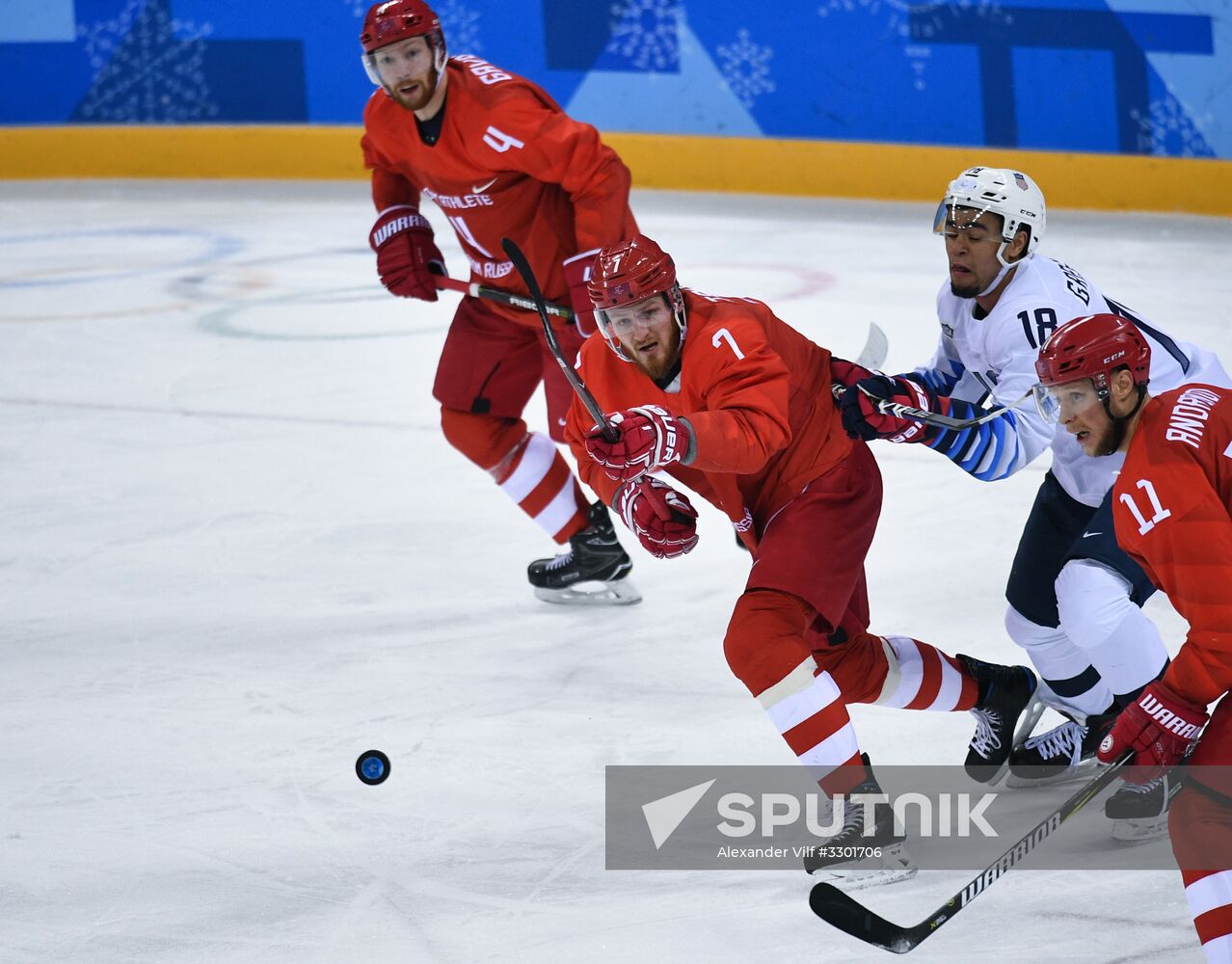 2018 Winter Olympics. Ice Hockey. Men. Russia vs USA