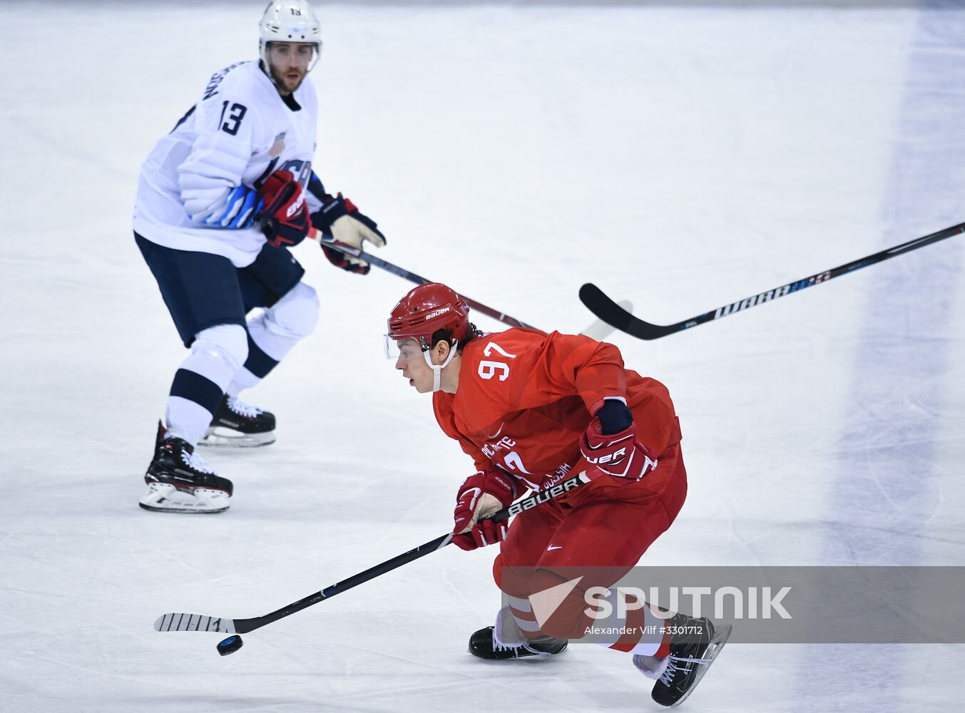 2018 Winter Olympics. Ice Hockey. Men. Russia vs USA