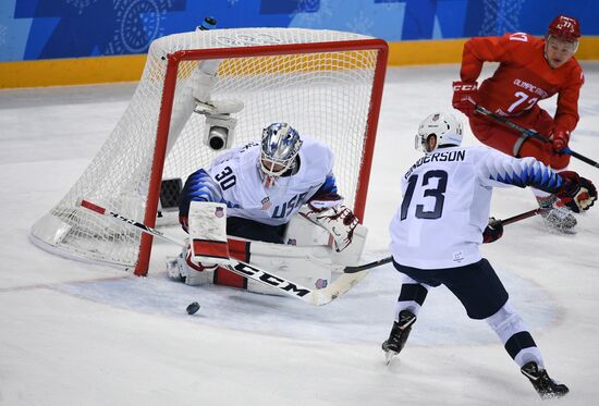 2018 Winter Olympics. Ice Hockey. Men. Russia vs USA