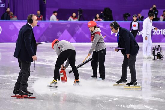 2018 Winter Olympics. Short track speed skating. Day three