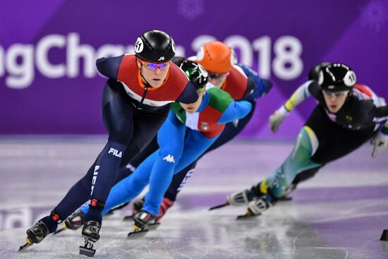 2018 Winter Olympics. Short track speed skating. Day three