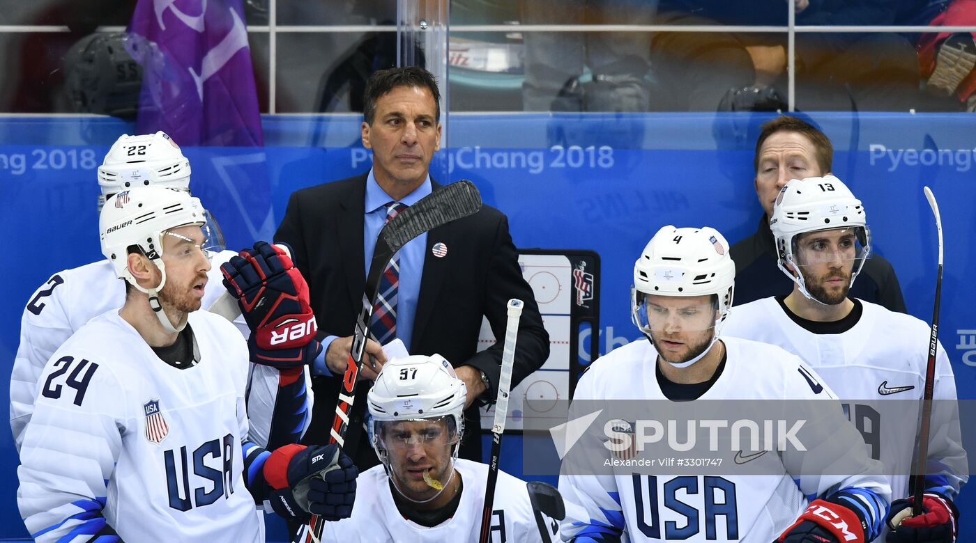 2018 Winter Olympics. Ice Hockey. Men. Russia vs USA