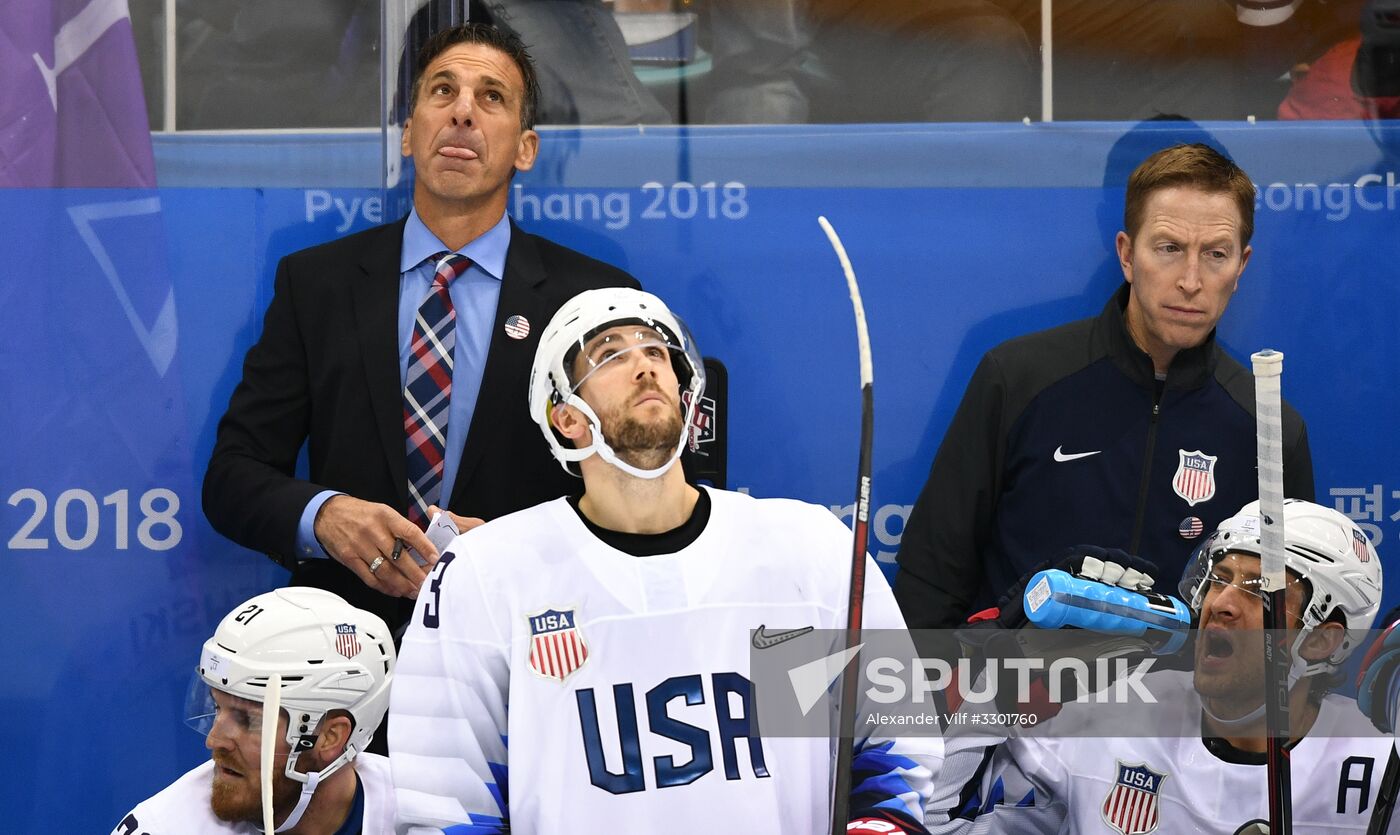 2018 Winter Olympics. Ice Hockey. Men. Russia vs USA