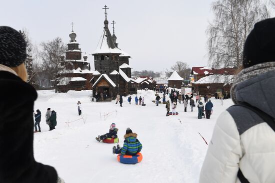 Celebration of Maslenitsa in Suzdal