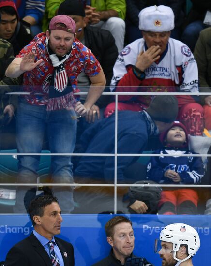 2018 Winter Olympics. Ice Hockey. Men. Russia vs USA
