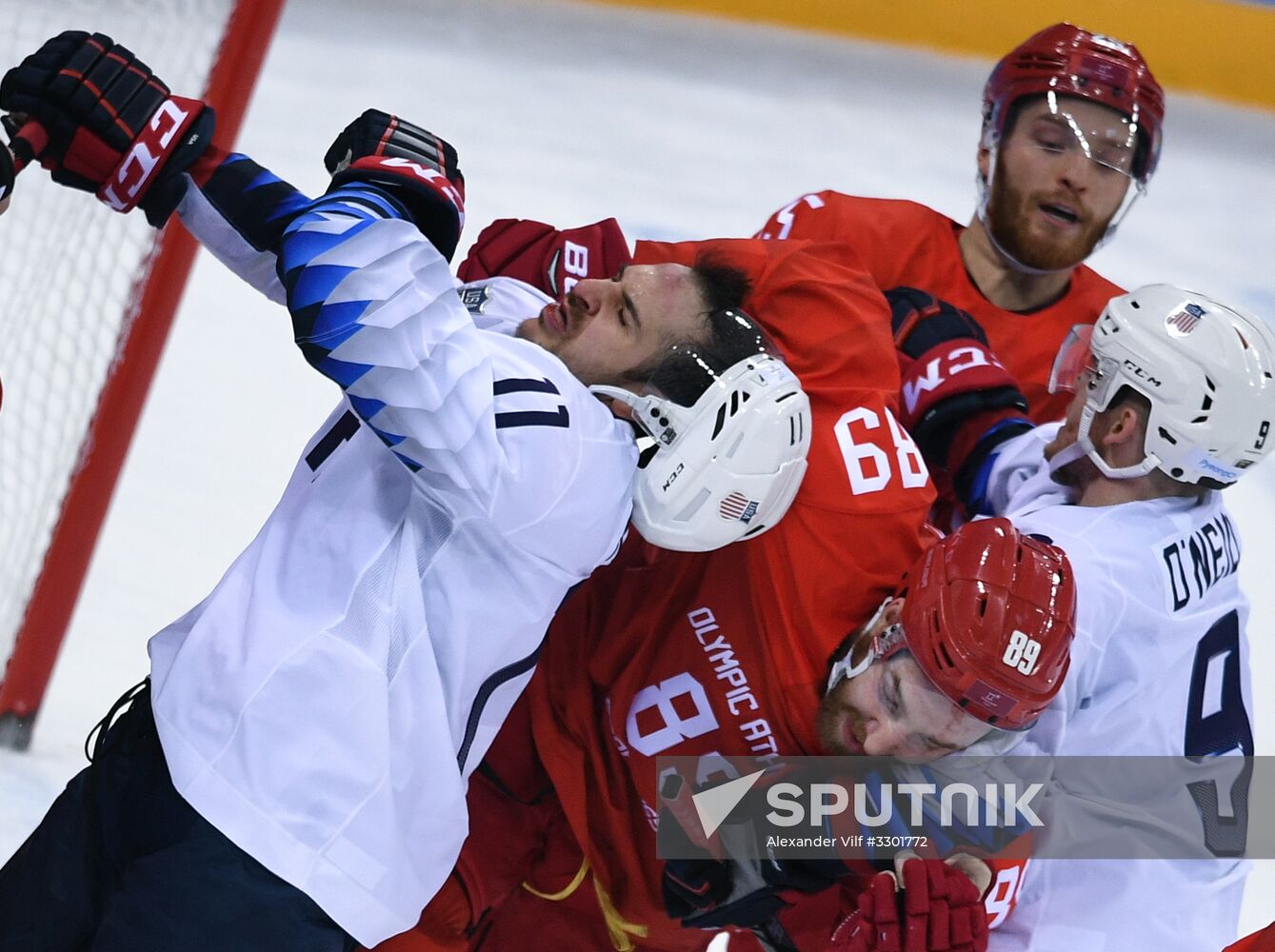 2018 Winter Olympics. Ice Hockey. Men. Russia vs USA