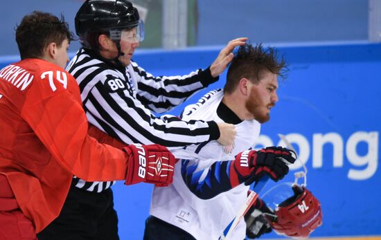 2018 Winter Olympics. Ice Hockey. Men. Russia vs USA