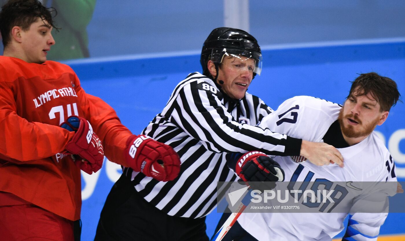 2018 Winter Olympics. Ice Hockey. Men. Russia vs USA