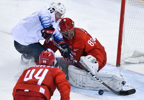 2018 Winter Olympics. Ice Hockey. Men. Russia vs USA