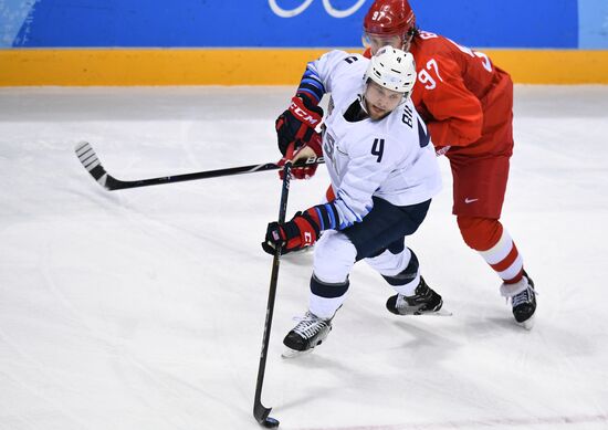 2018 Winter Olympics. Ice Hockey. Men. Russia vs USA