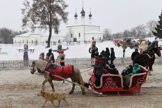 Celebration of Maslenitsa in Suzdal