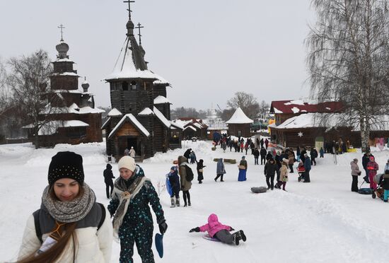 Celebration of Maslenitsa in Suzdal