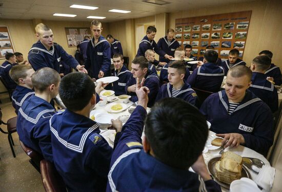 Russian aircraft carrier Admiral Kuznetsov of Northern Fleet