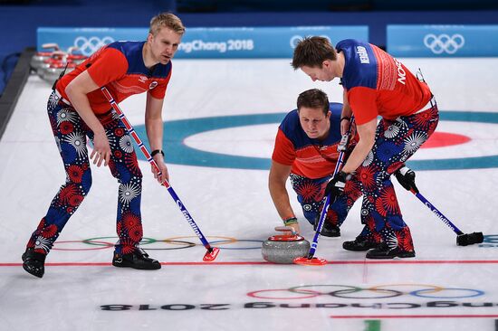 2018 Winter Olympics. Curling. Men. Day Five