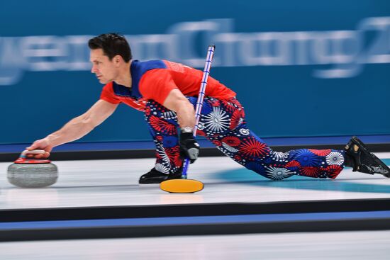 2018 Winter Olympics. Curling. Men. Day Five