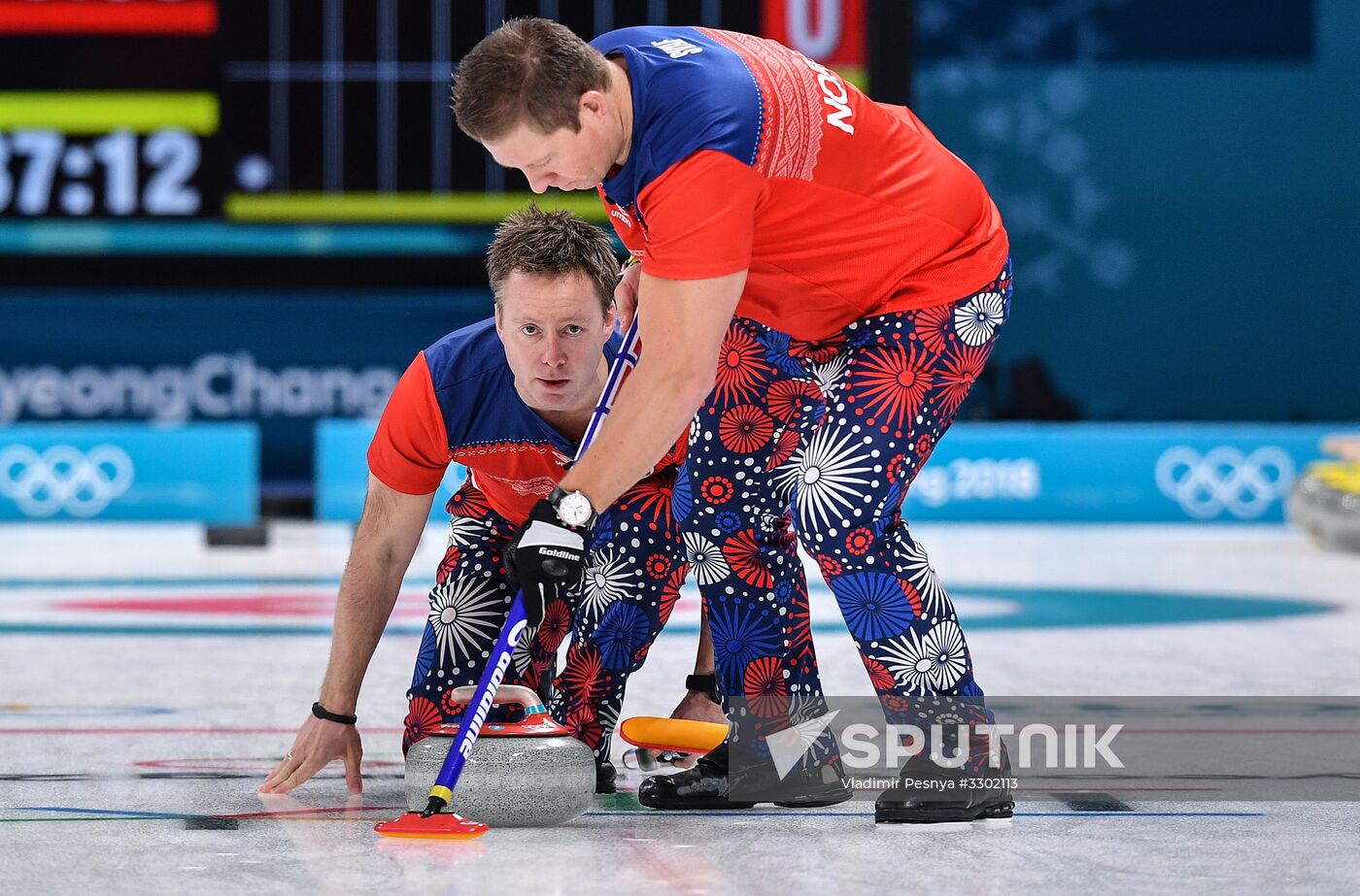 2018 Winter Olympics. Curling. Men. Day Five