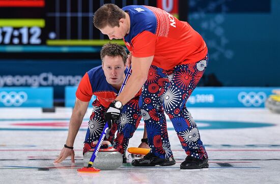 2018 Winter Olympics. Curling. Men. Day Five