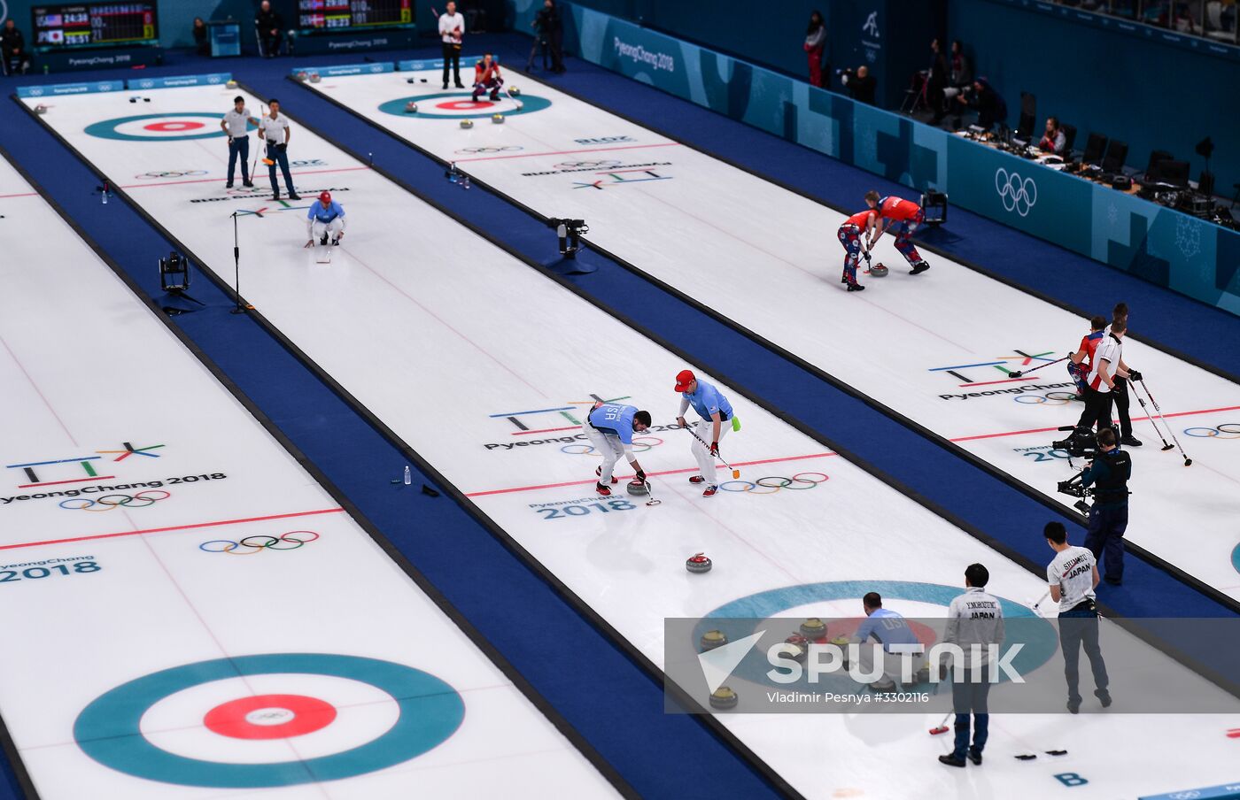 2018 Winter Olympics. Curling. Men. Day Five