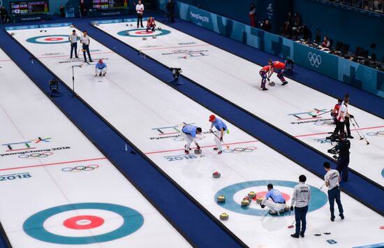 2018 Winter Olympics. Curling. Men. Day Five