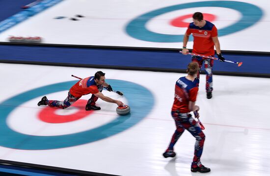 2018 Winter Olympics. Curling. Men. Day Five