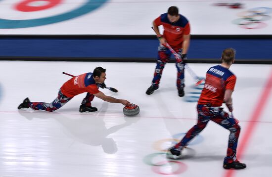 2018 Winter Olympics. Curling. Men. Day Five