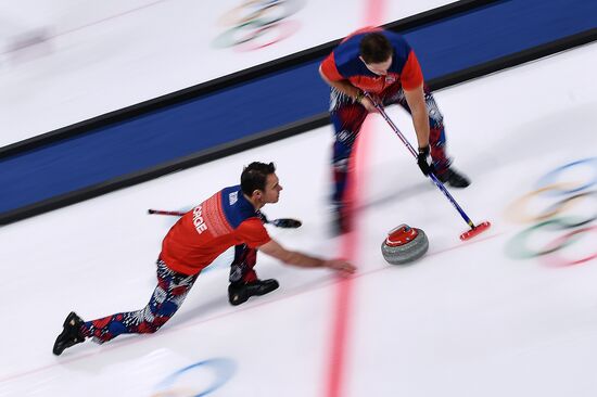 2018 Winter Olympics. Curling. Men. Day Five