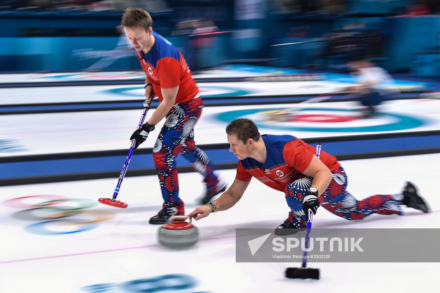2018 Winter Olympics. Curling. Men. Day Five