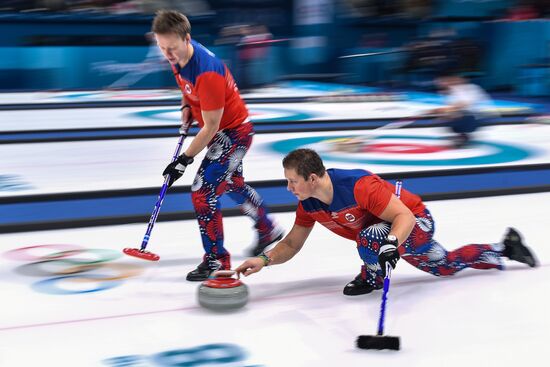 2018 Winter Olympics. Curling. Men. Day Five