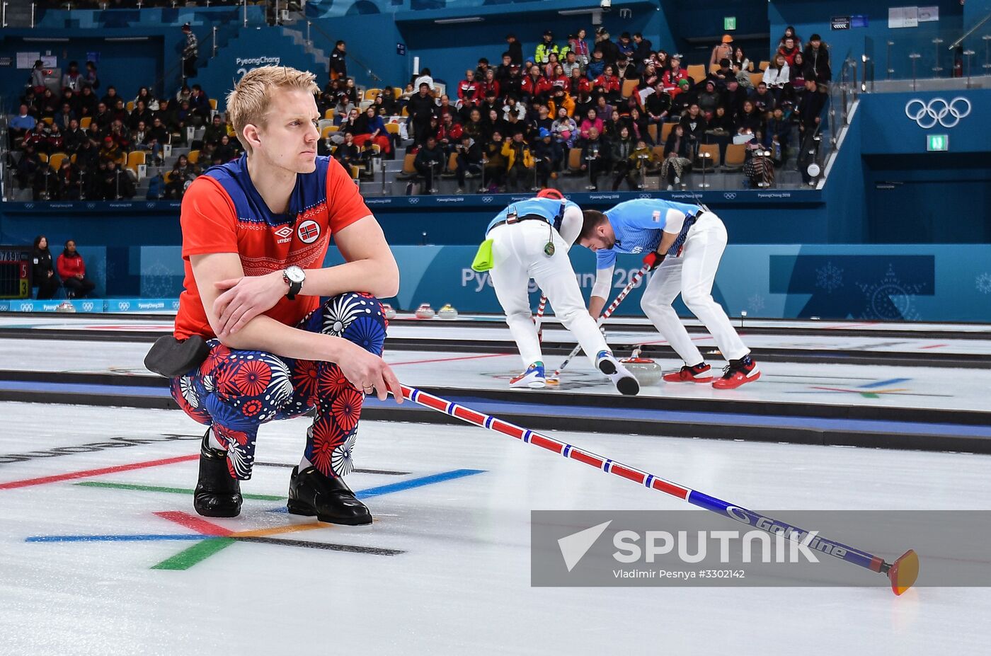 2018 Winter Olympics. Curling. Men. Day Five