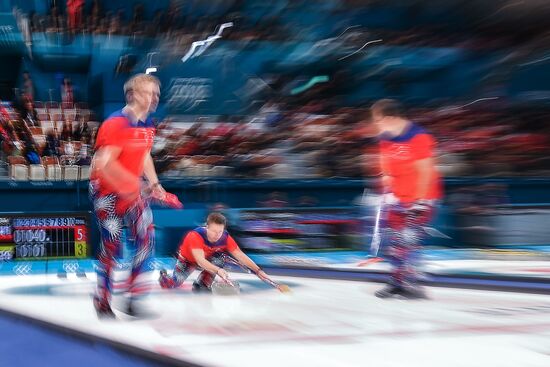 2018 Winter Olympics. Curling. Men. Day Five