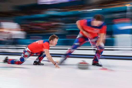 2018 Winter Olympics. Curling. Men. Day Five