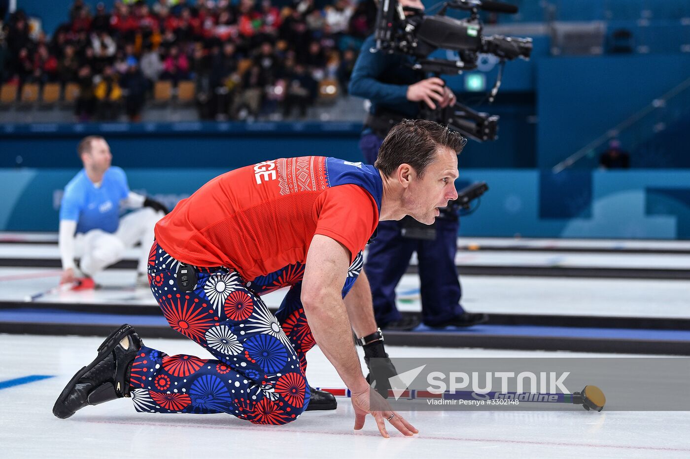 2018 Winter Olympics. Curling. Men. Day Five