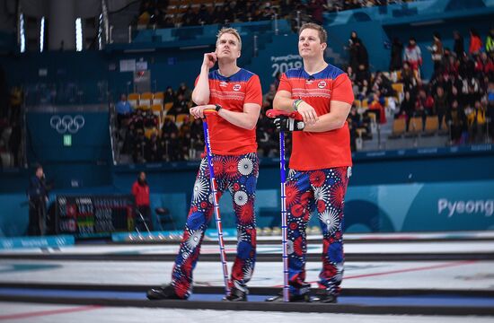2018 Winter Olympics. Curling. Men. Day Five