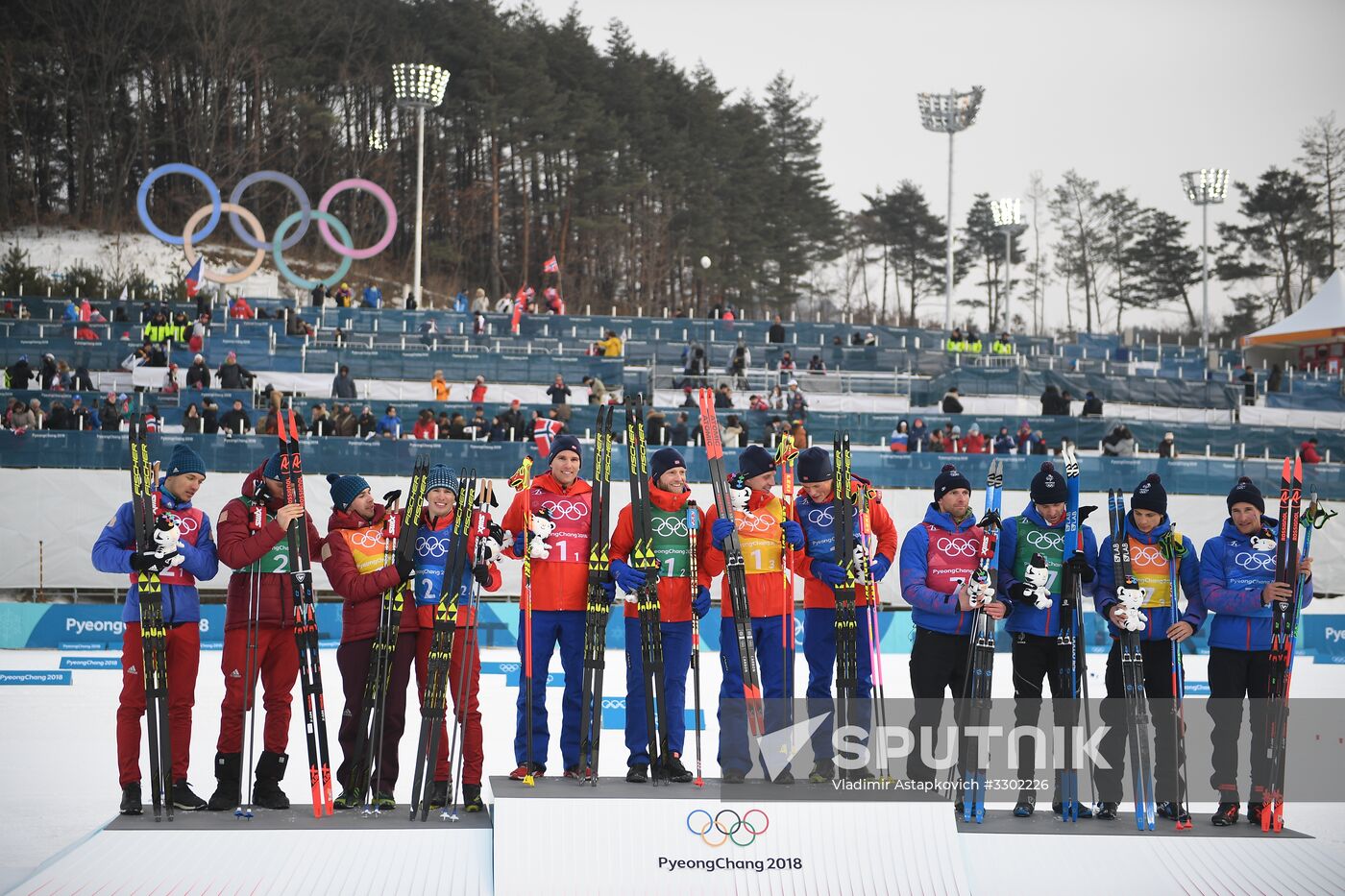 2018 Winter Olympics. Cross-country skiing. Men. Relay