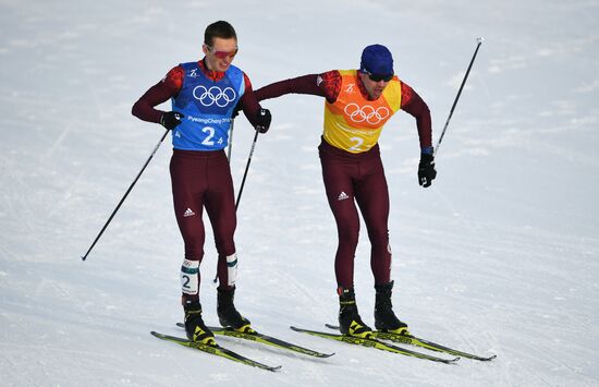 2018 Winter Olympics. Cross-country skiing. Men. Relay