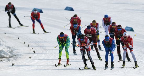 2018 Winter Olympics. Cross-country skiing. Men. Relay