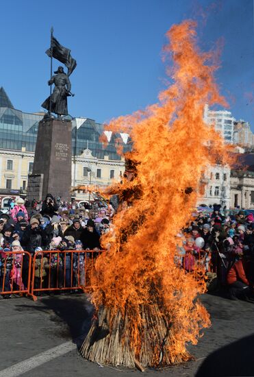 Celebration of Maslenitsa in Russian regions