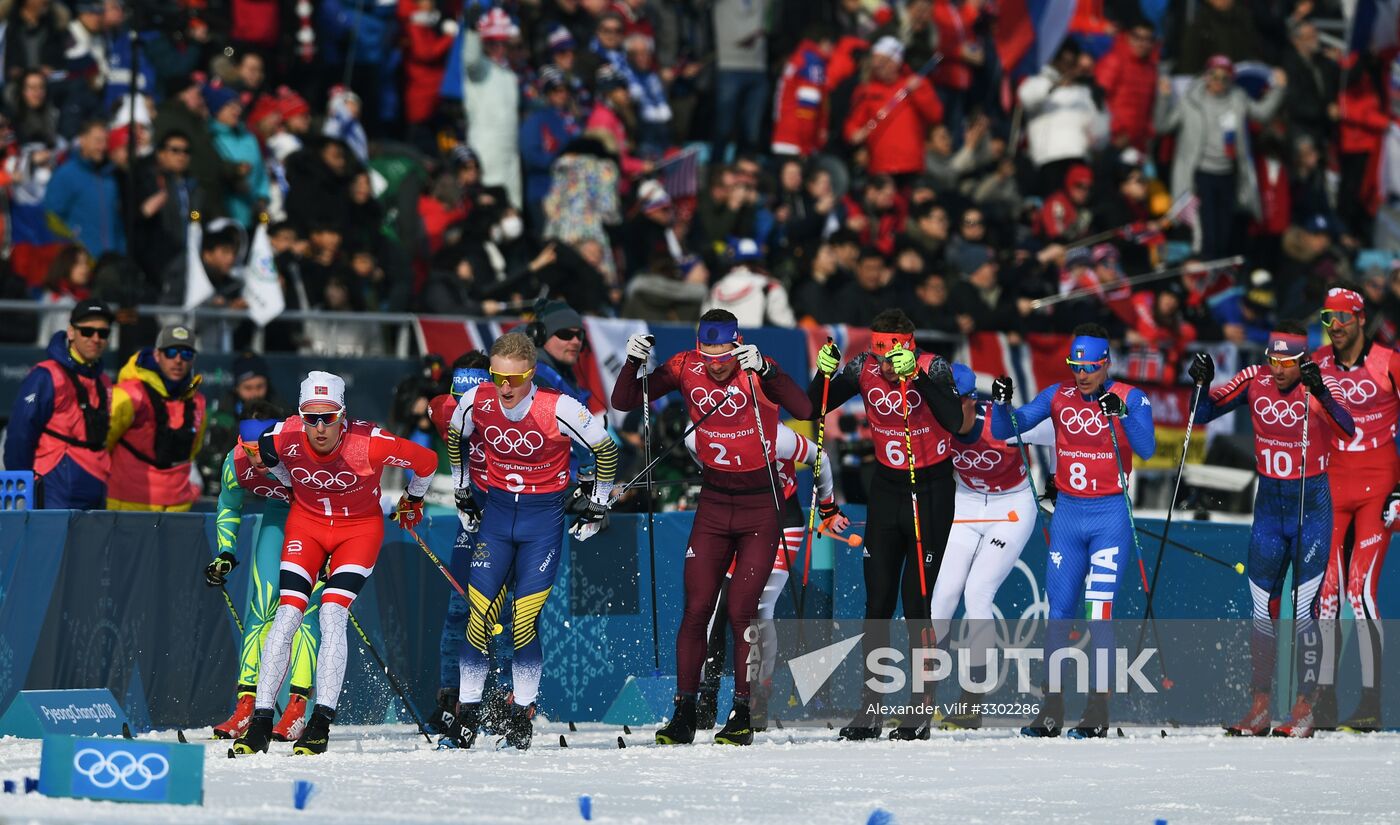 2018 Winter Olympics. Cross-country skiing. Men. Relay
