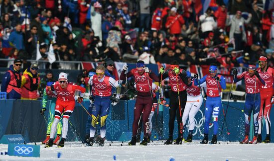 2018 Winter Olympics. Cross-country skiing. Men. Relay