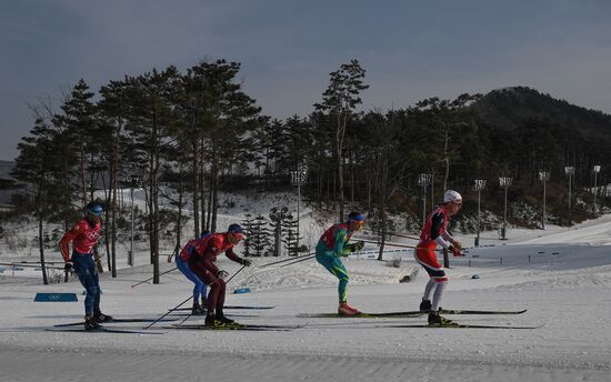 2018 Winter Olympics. Cross-country skiing. Men. Relay