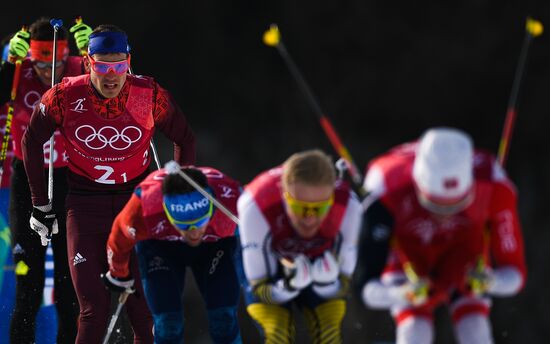 2018 Winter Olympics. Cross-country skiing. Men. Relay