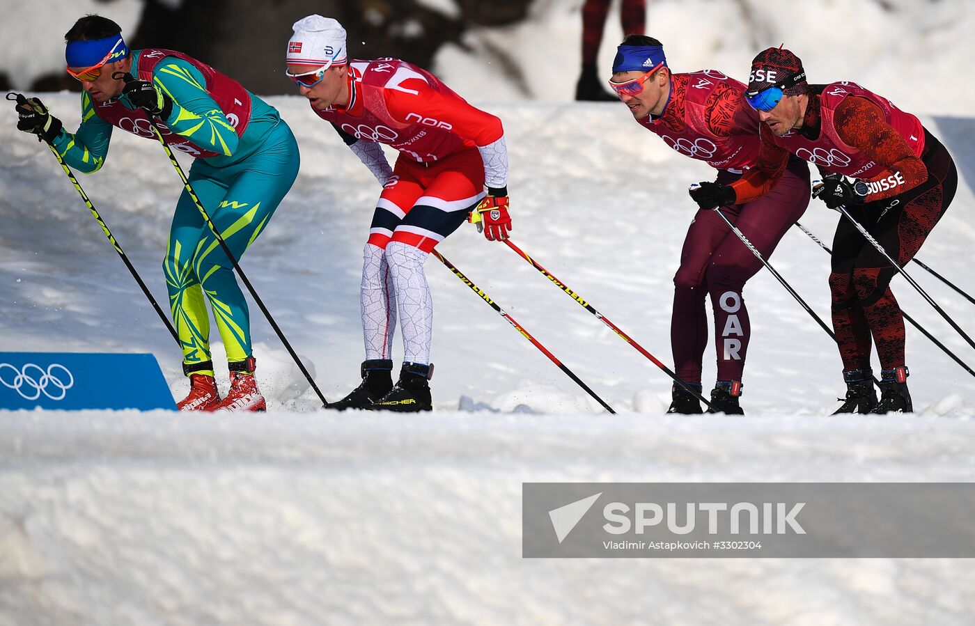 2018 Winter Olympics. Cross-country skiing. Men. Relay