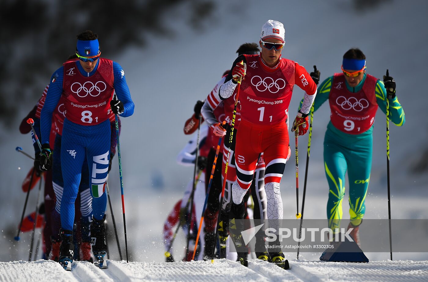 2018 Winter Olympics. Cross-country skiing. Men. Relay