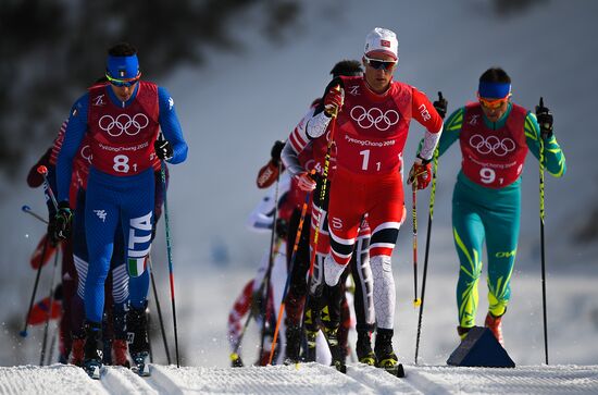 2018 Winter Olympics. Cross-country skiing. Men. Relay
